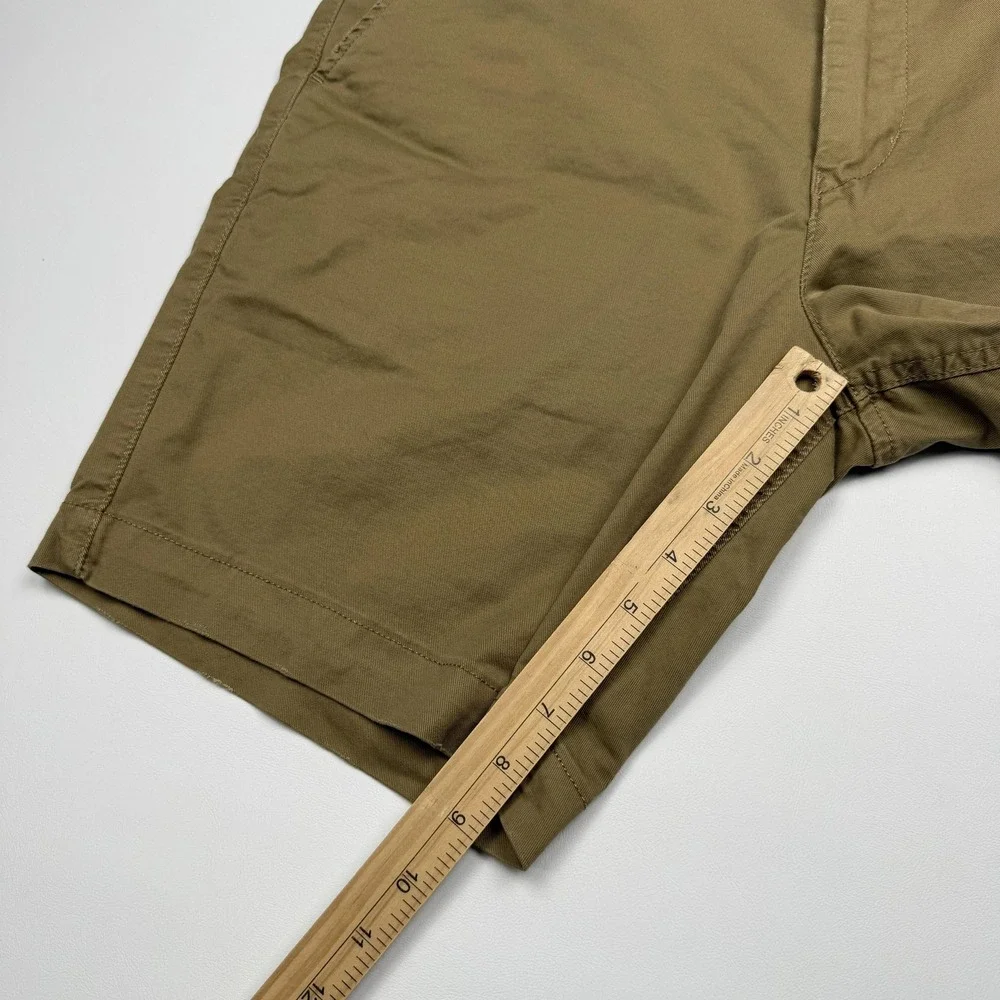 American Eagle Shorts Mens 34 Beige Flex Lived-In Khaki Chino 9 Inseam Casual